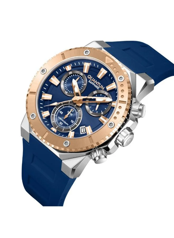 كوانتوم Men's Silicone Analog Watch HNG1232.599 - 44 mm